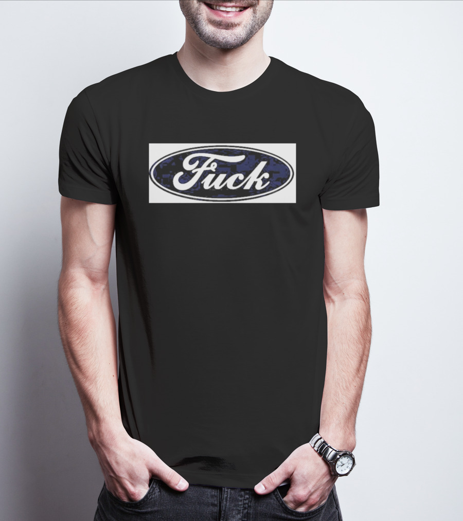 Oval Emblem With Cursive T-Shirt