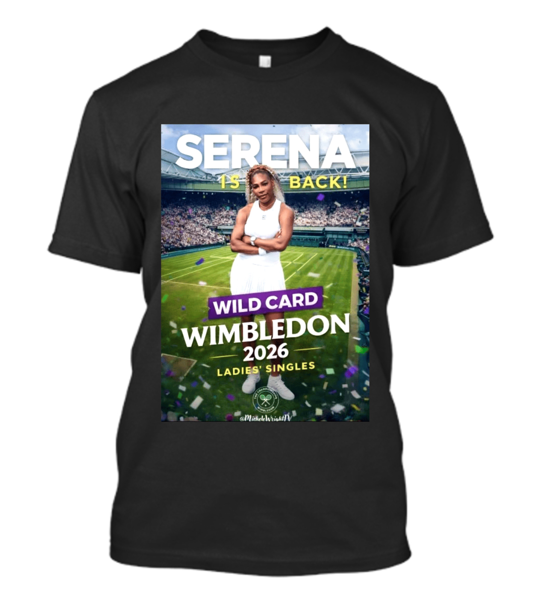Serena Is Back Wild Card Wimbledon 2026 Ladies' Singles T-Shirt