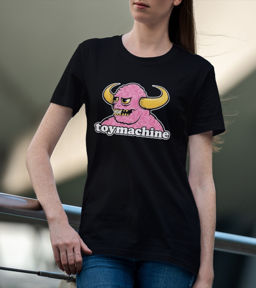 Toy Machine Monster With Horns And Brain Texture T-Shirt