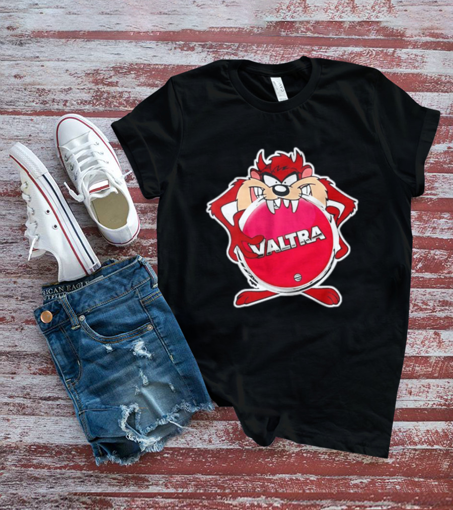 Valtra Tasmanian Devil Character Holding Red Disc T-Shirt