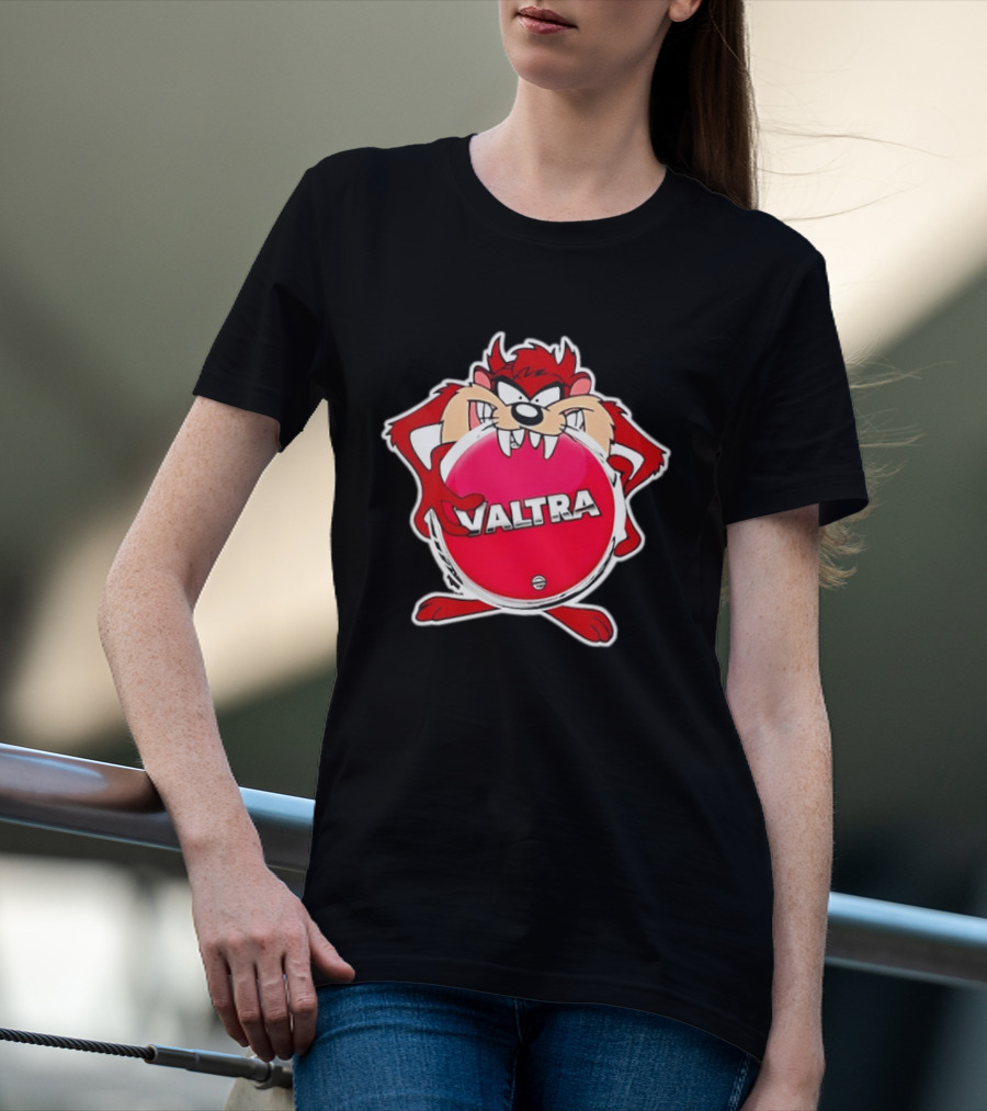 Valtra Tasmanian Devil Character Holding Red Disc T-Shirt