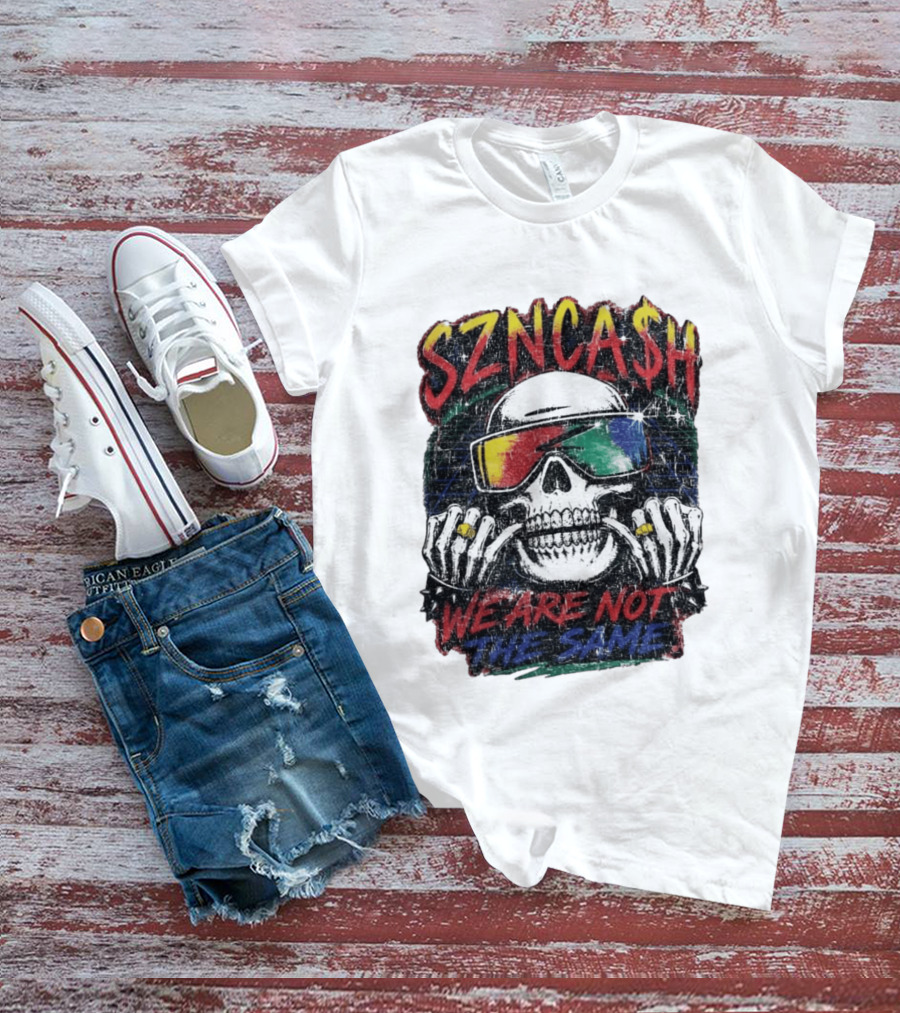 SZNCA$H We Are Not The Same Skull With Sunglasses T-Shirt