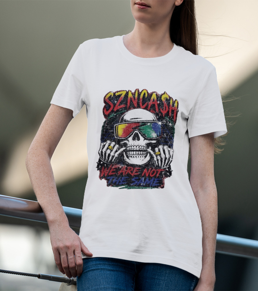 SZNCA$H We Are Not The Same Skull With Sunglasses T-Shirt