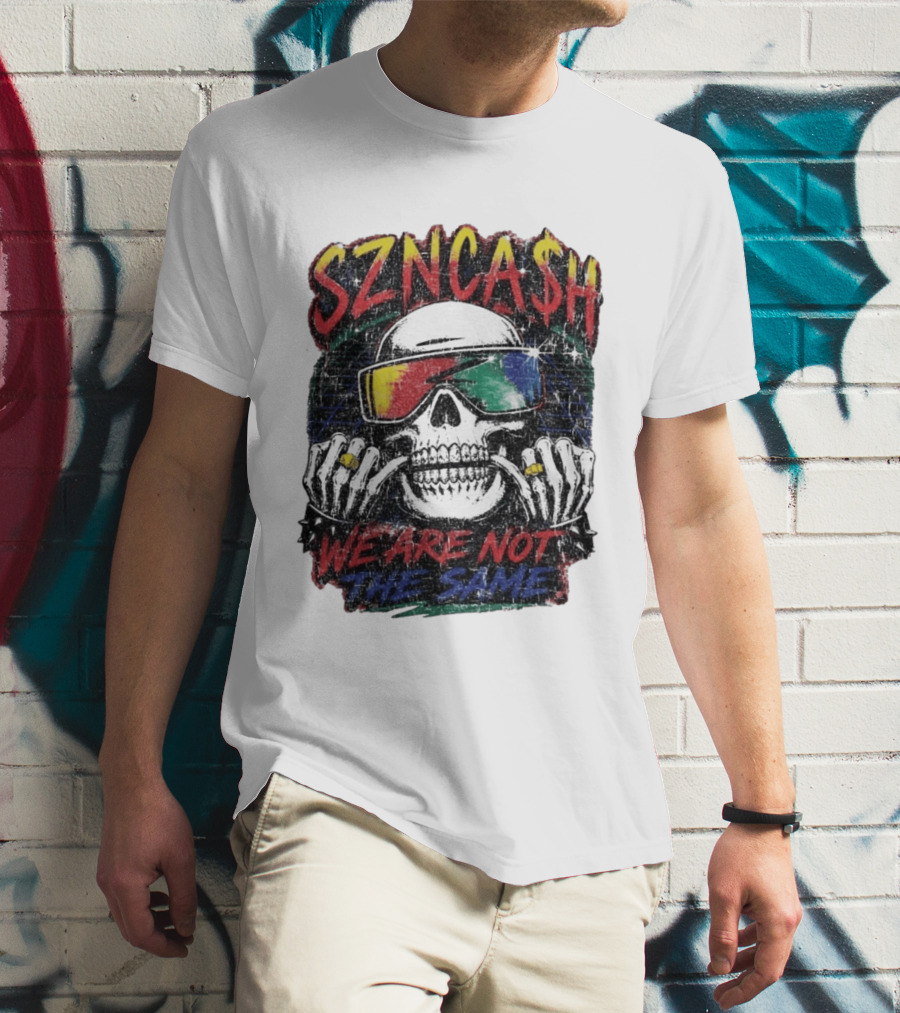 SZNCA$H We Are Not The Same Skull With Sunglasses T-Shirt