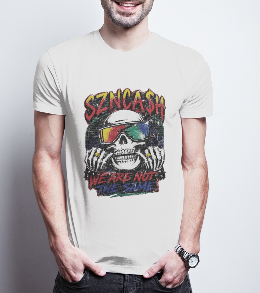 SZNCA$H We Are Not The Same Skull With Sunglasses T-Shirt