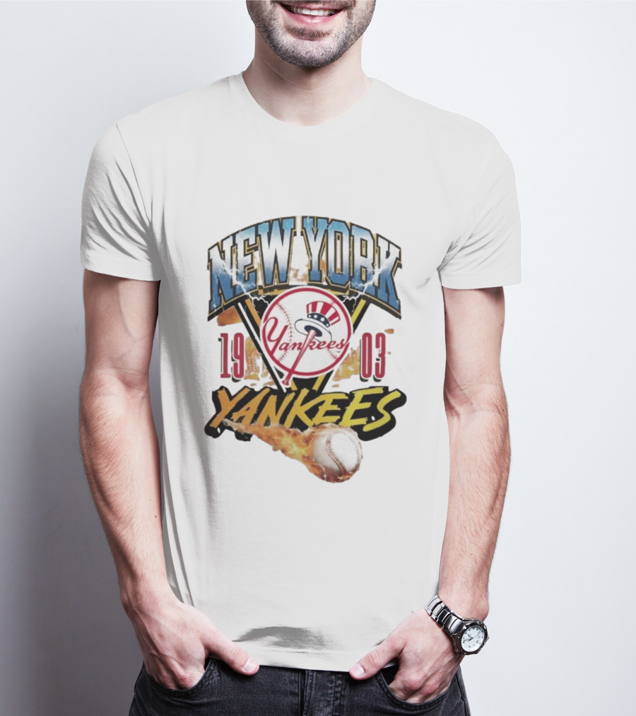 New York Yankees 1903 Fireball Baseball Yankees T-Shirt