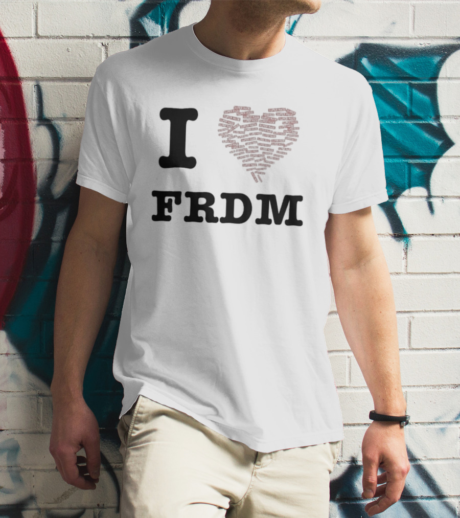 I Heart FRDM Supermade Clothing Heart T-Shirt