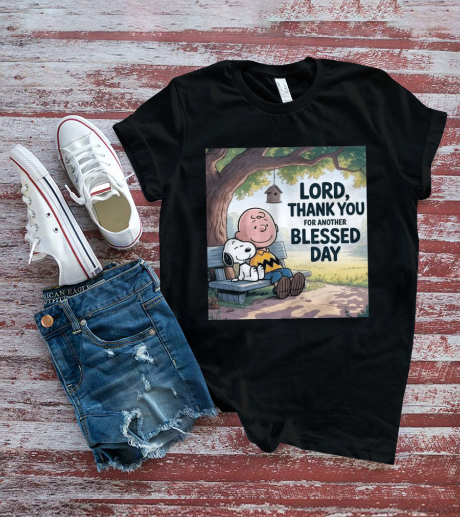 Charlie Brown Snoopy Lord Thank You For Another Blessed Day T-Shirt