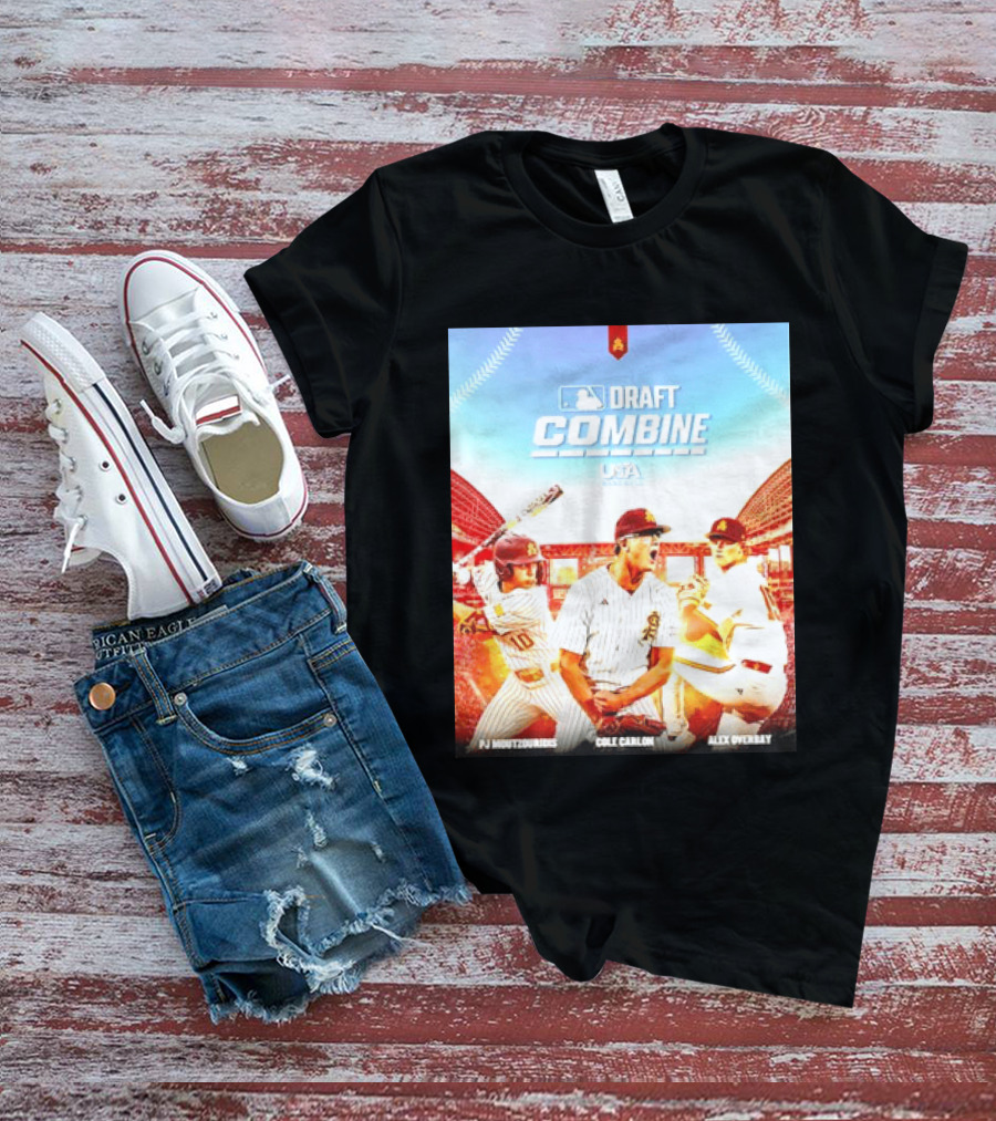 MLB Draft Combine Moutzouridis Carlon Overbay Arizona State Sun Devils Baseball T-Shirt