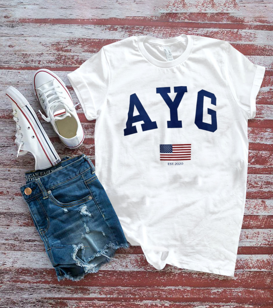 AYG American Flag EST 2020 4th Of July T-Shirt