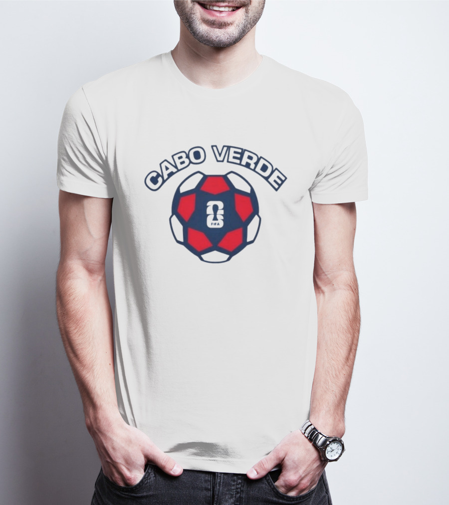 Cabo Verde 2026 Soccer Ball Emblem With Sports T-Shirt