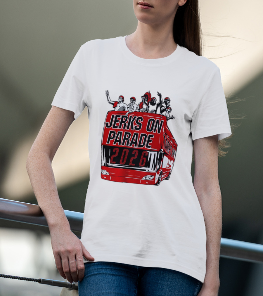 Jerks On Parade 2026 Carolina Hurricanes NHL Bus Fan Celebration T-Shirt