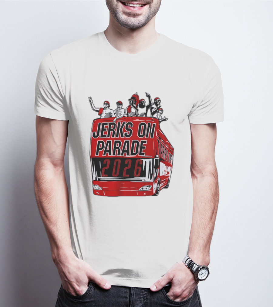 Jerks On Parade 2026 Carolina Hurricanes NHL Bus Fan Celebration T-Shirt