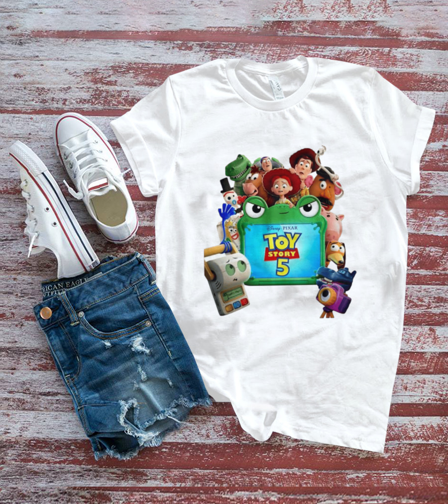 Woody Buzz Lightyear And Friends Toy Story 5 Disney Pixar Characters T-Shirt