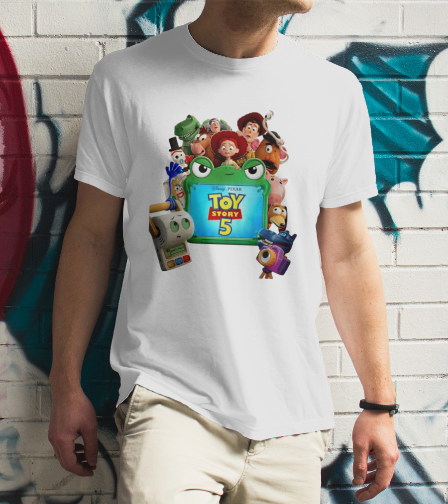 Woody Buzz Lightyear And Friends Toy Story 5 Disney Pixar Characters T-Shirt