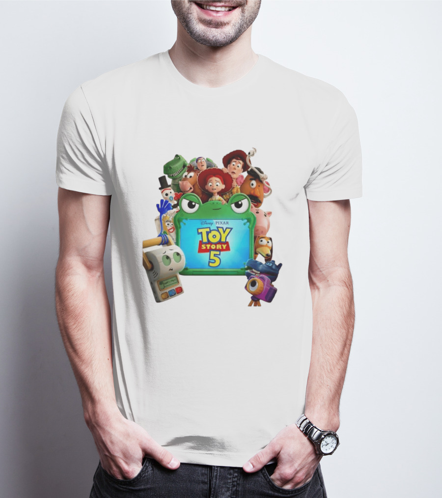 Woody Buzz Lightyear And Friends Toy Story 5 Disney Pixar Characters T-Shirt