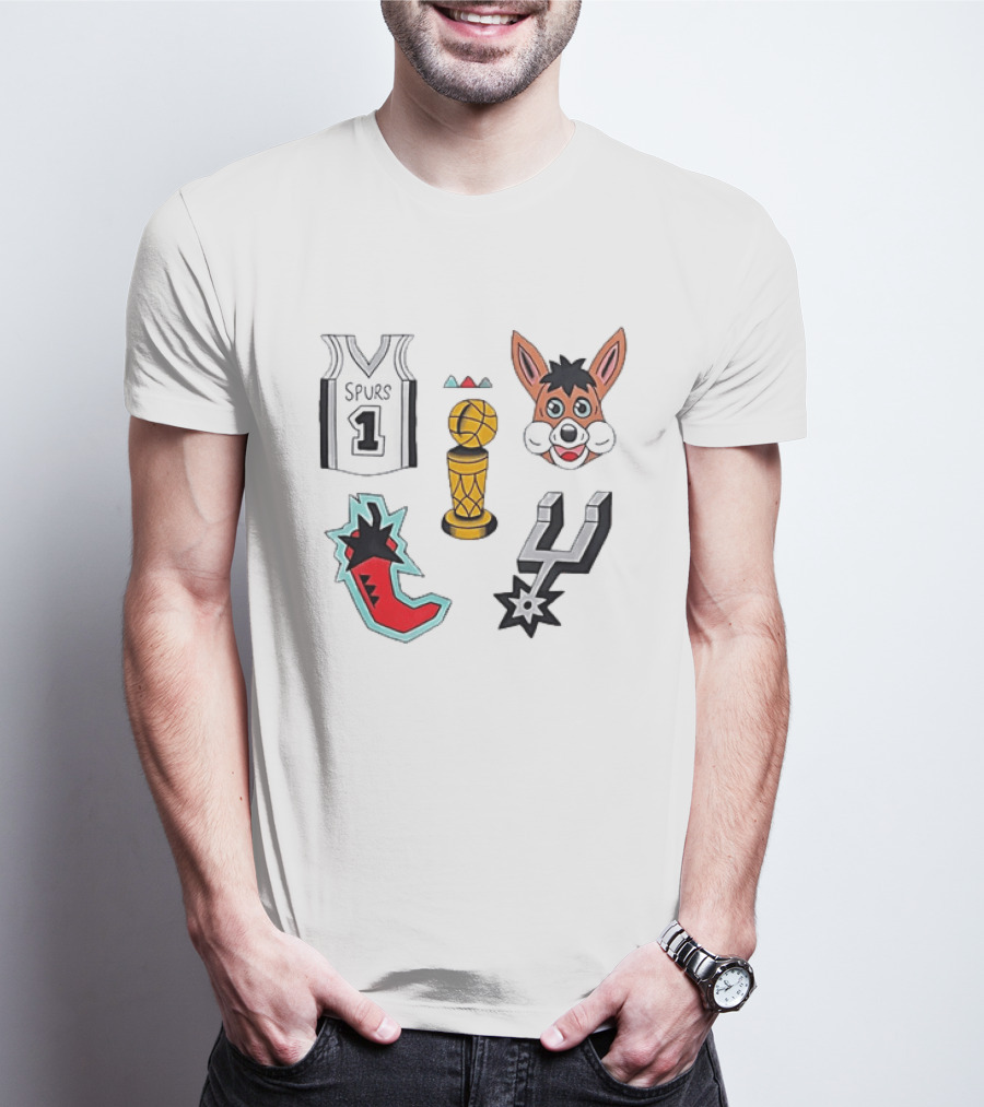 Original Royce San Antonio Spurs 1 Trophy 2026 Chili Spur White T-Shirt