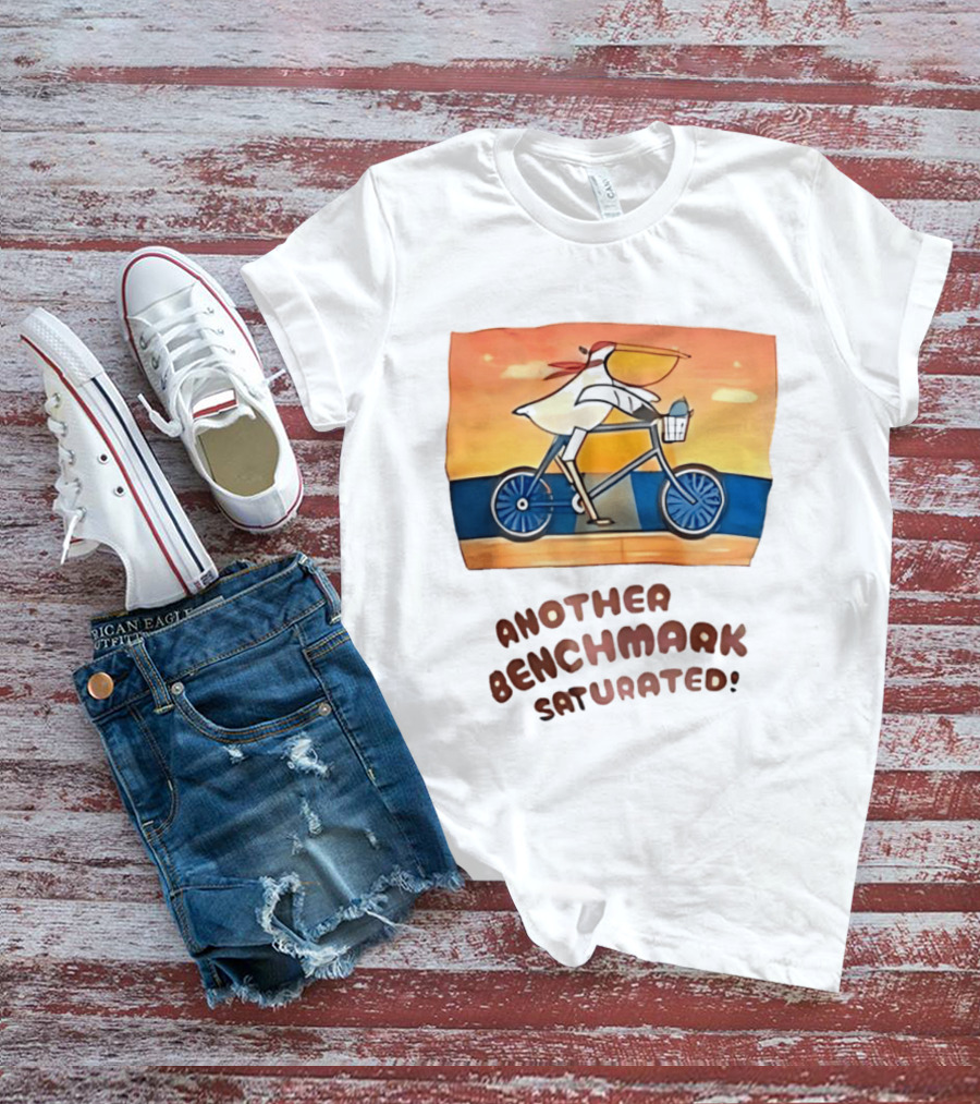Another Benchmark Saturated Pelican On Bicycle T-Shirt