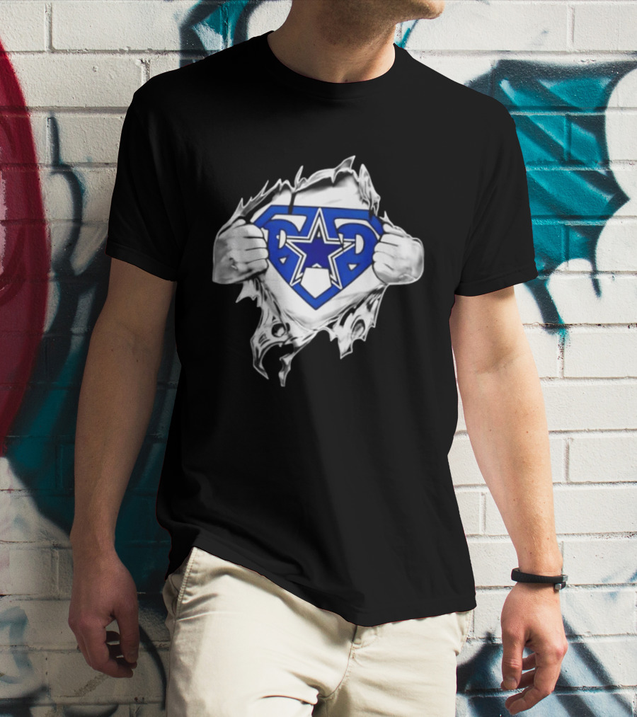 Dallas Cowboys Super Dad Star Emblem Father's Day T-Shirt