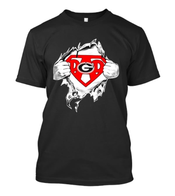 Georgia Bulldogs NCAA Super Dad Happy Father's Day Hero T-Shirt