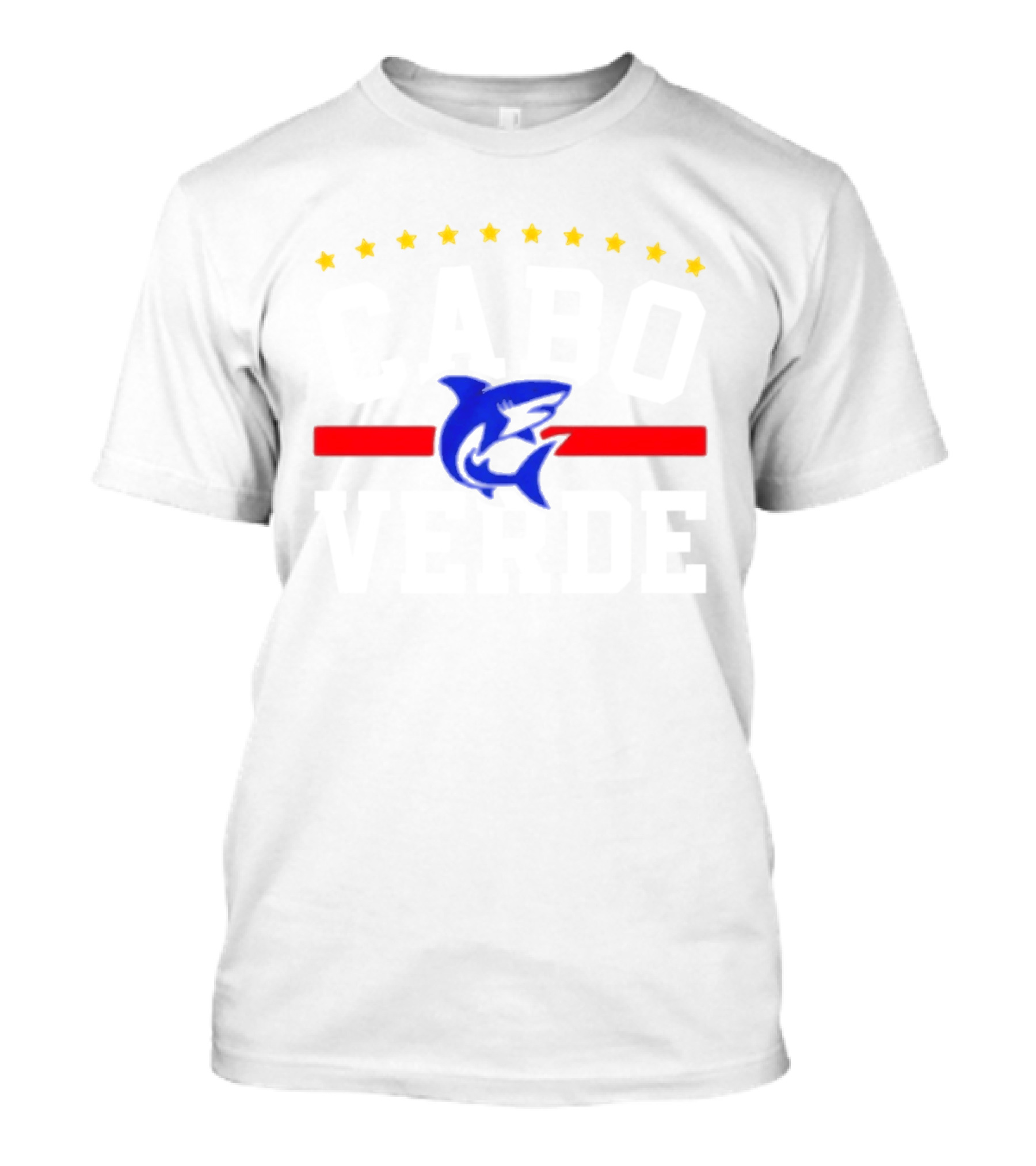 Cabo Verde Shark Stars Blue T-Shirt