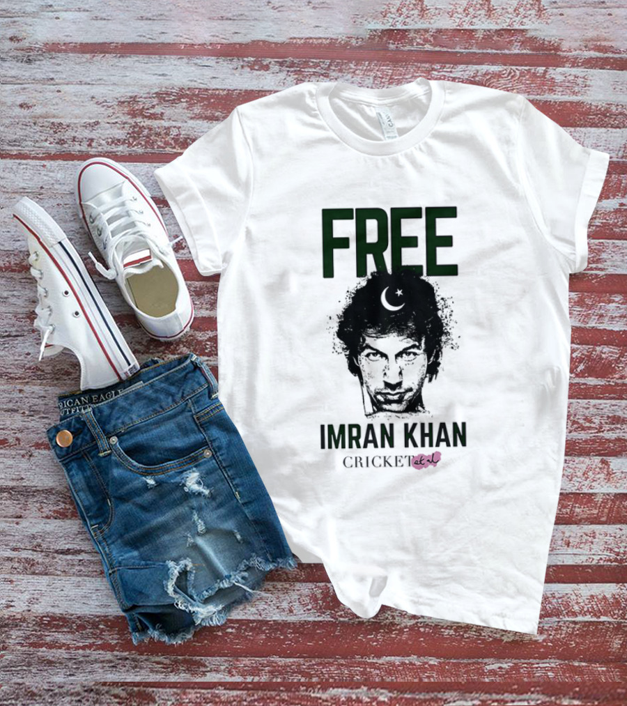 Free Imran Khan Cricket Protest Moon T-Shirt