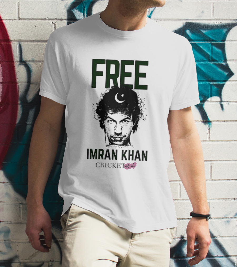 Free Imran Khan Cricket Protest Moon T-Shirt