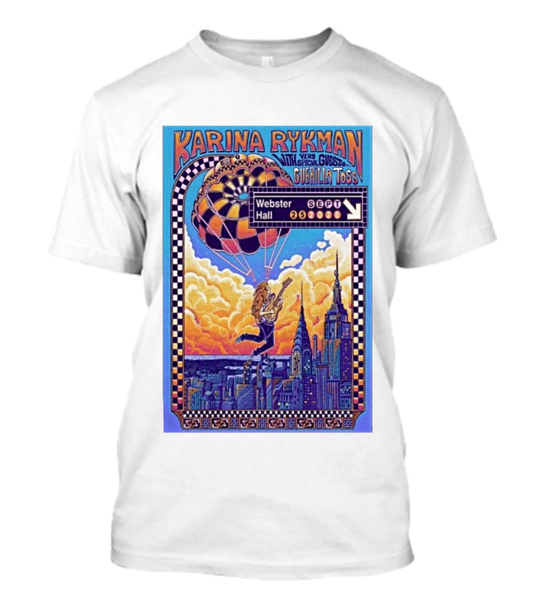 Karina Rykman Webster Hall New York 09 25 2026 Featuring Guerilla Toss Concert T-Shirt