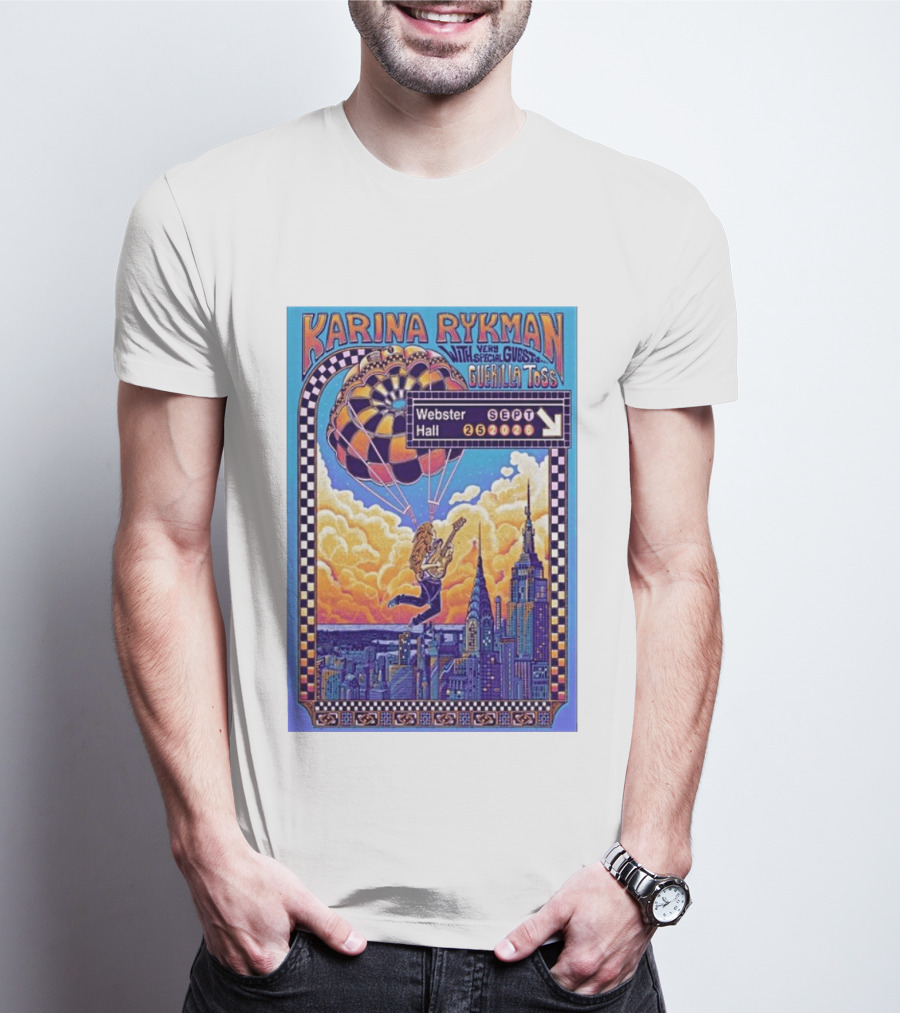 Karina Rykman Webster Hall New York 09 25 2026 Featuring Guerilla Toss Concert T-Shirt