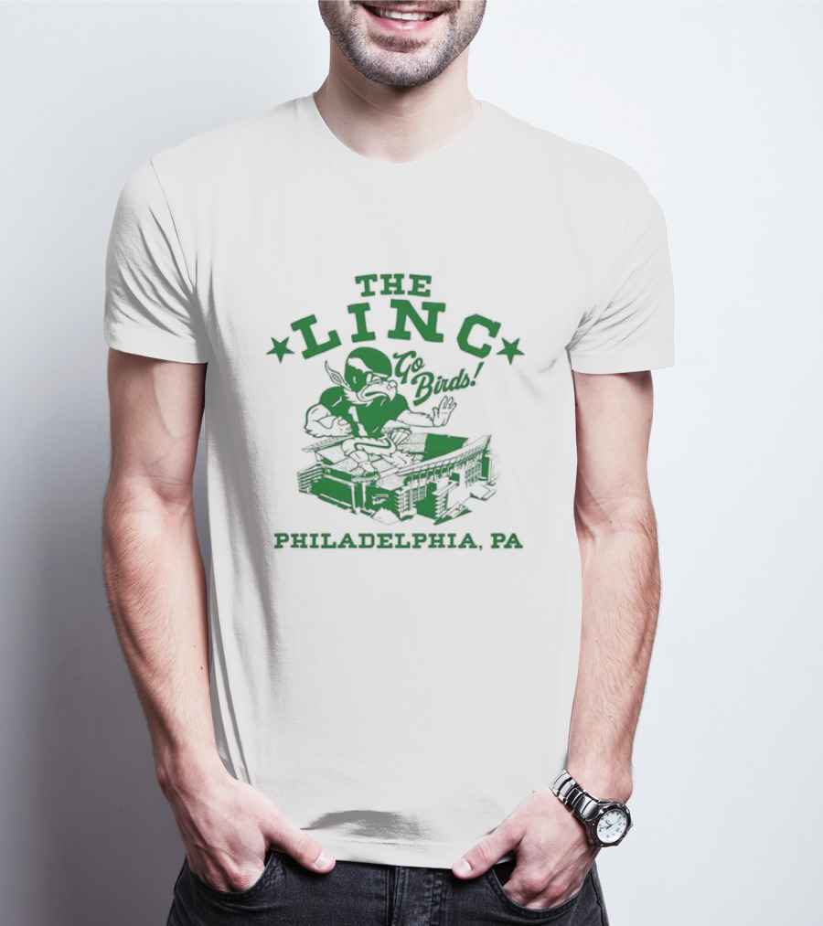 The Linc Go Birds Philadelphia PA Eagles Stadium Fan T-Shirt