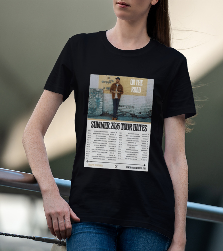 Cole Swindell On The Road Summer Tour 2026 Dates With Tickets Available T-Shirt