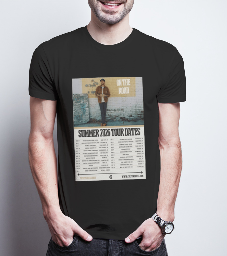 Cole Swindell On The Road Summer Tour 2026 Dates With Tickets Available T-Shirt