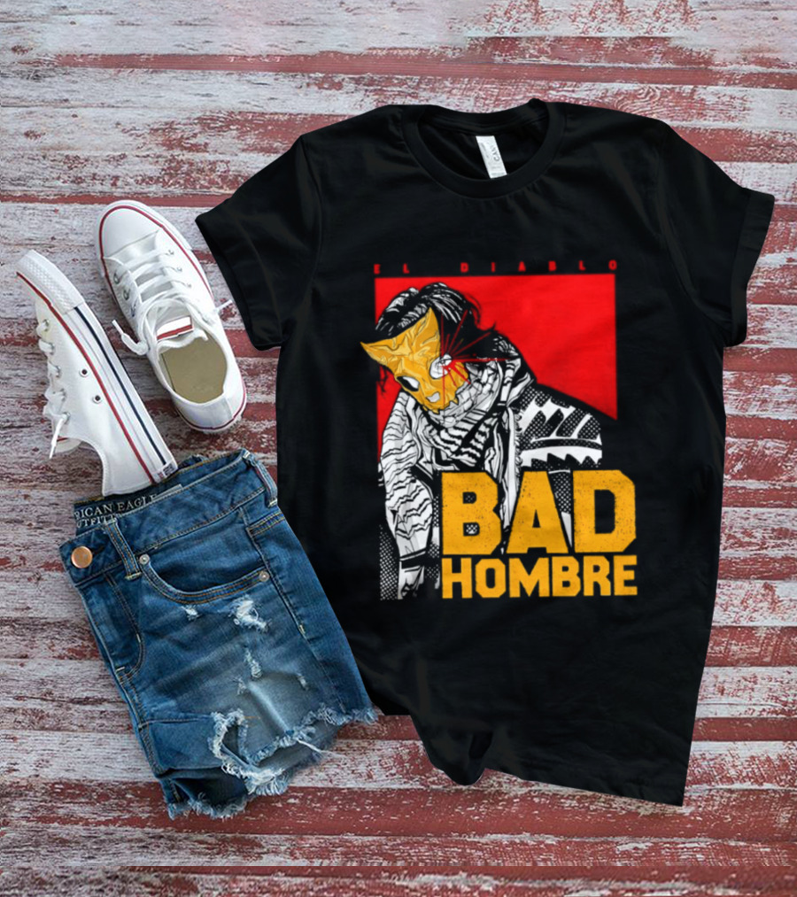 El Diablo Bad Hombre Mask Horror T-Shirt