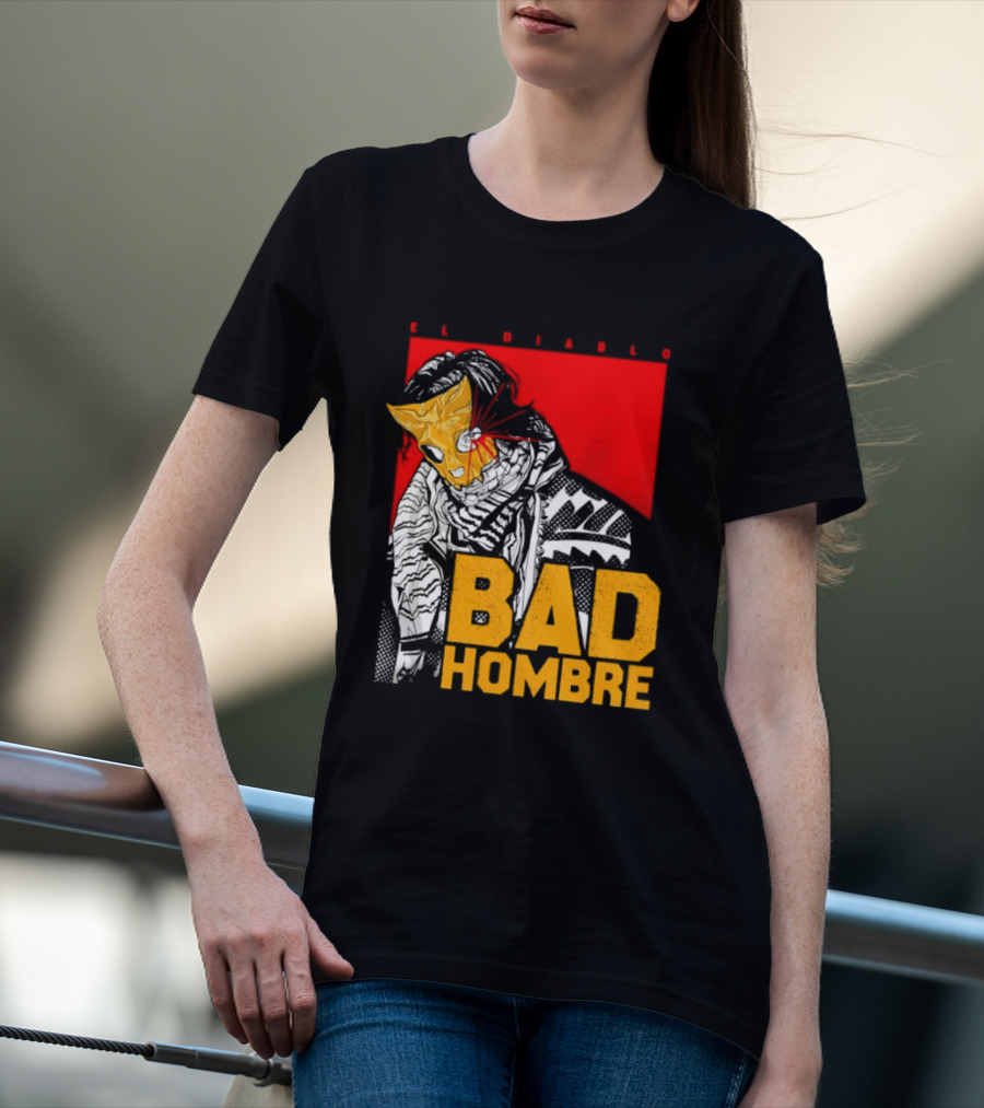 El Diablo Bad Hombre Mask Horror T-Shirt