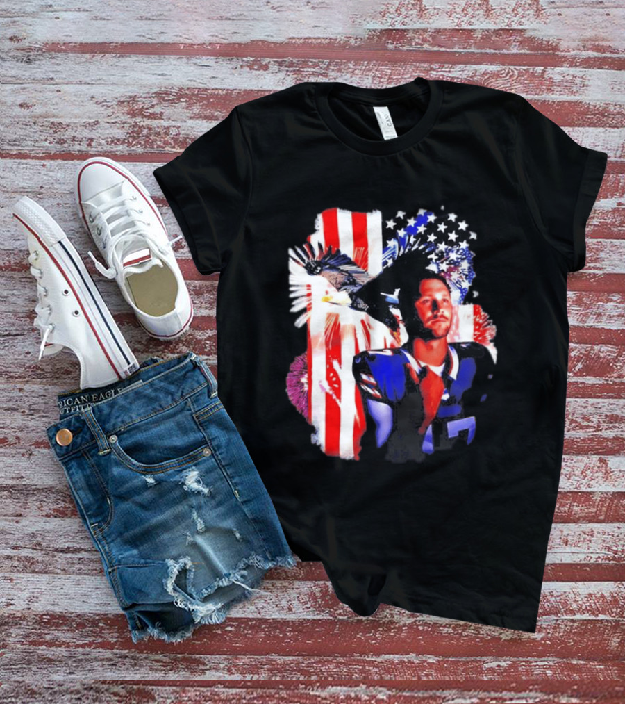 Josh Allen American Flag Eagle Patriots And Stars T-Shirt