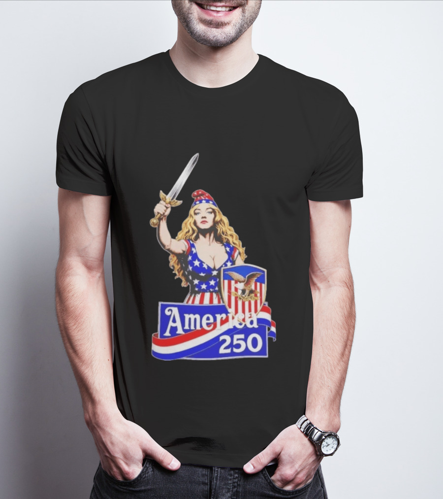 America 250 Strong Woman 4th Of July T-Shirt
