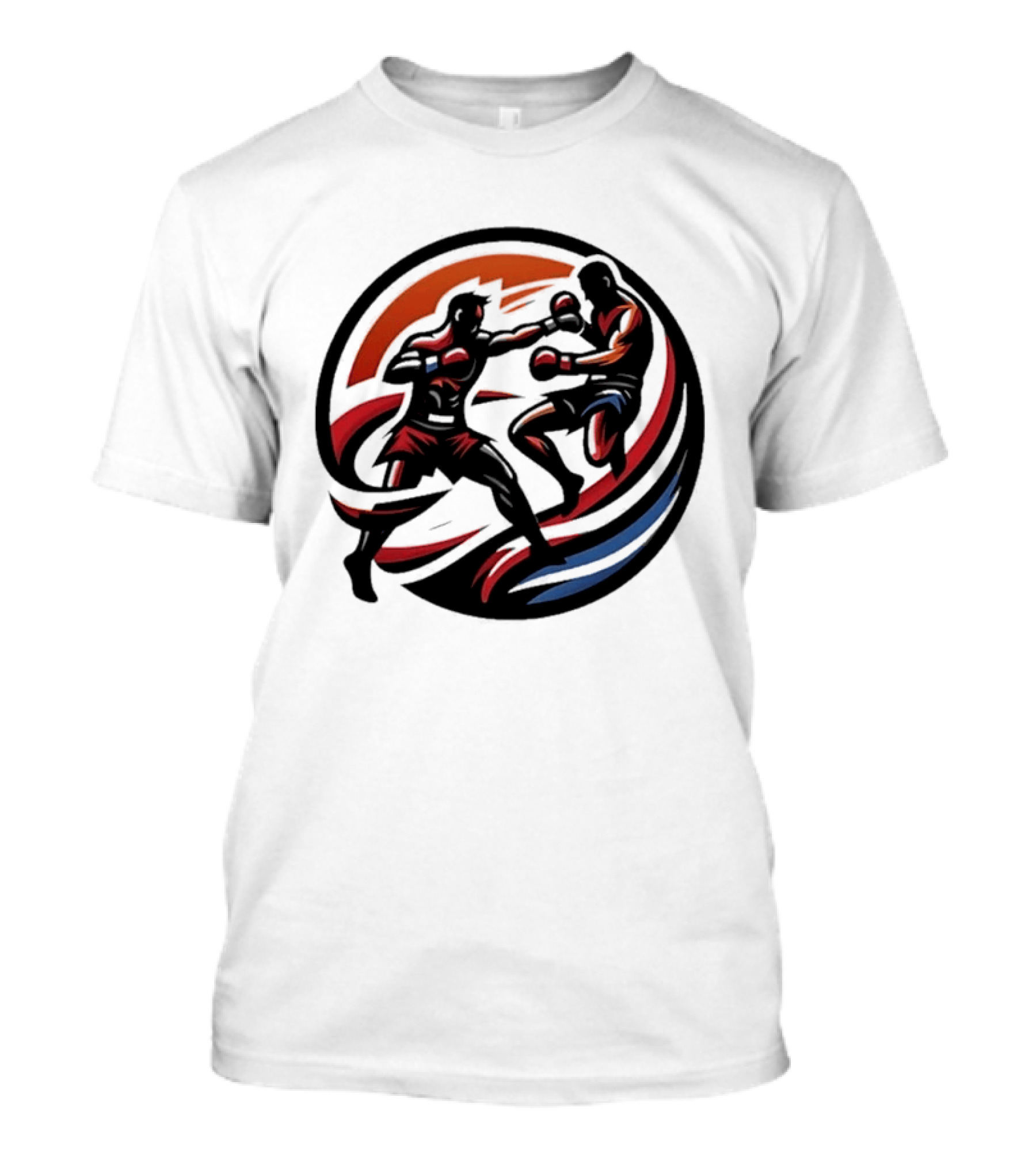 Boxing Fighters Dynamic Circle Rug T-Shirt