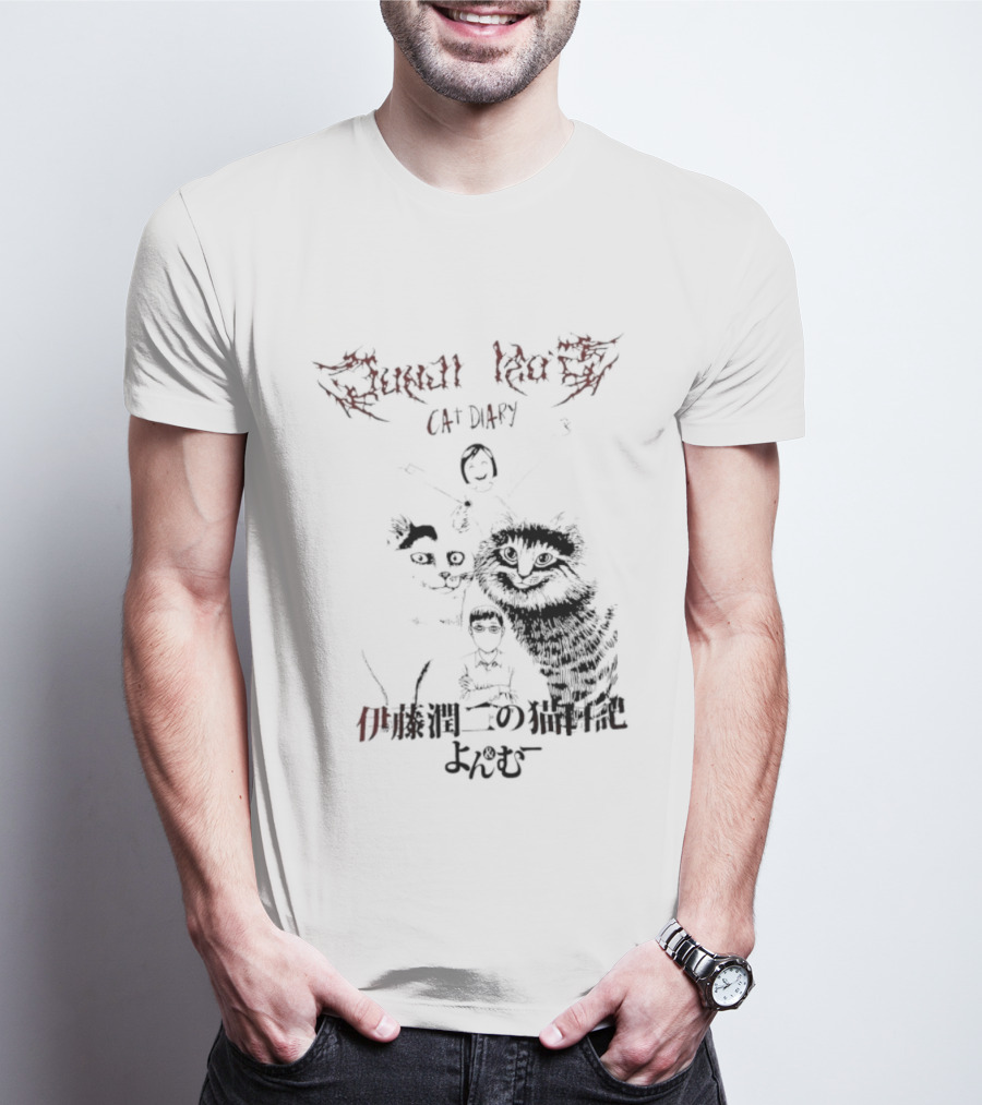 Junji Ito Cat Diary Yon Mu Welcome To House Of Horrors T-Shirt