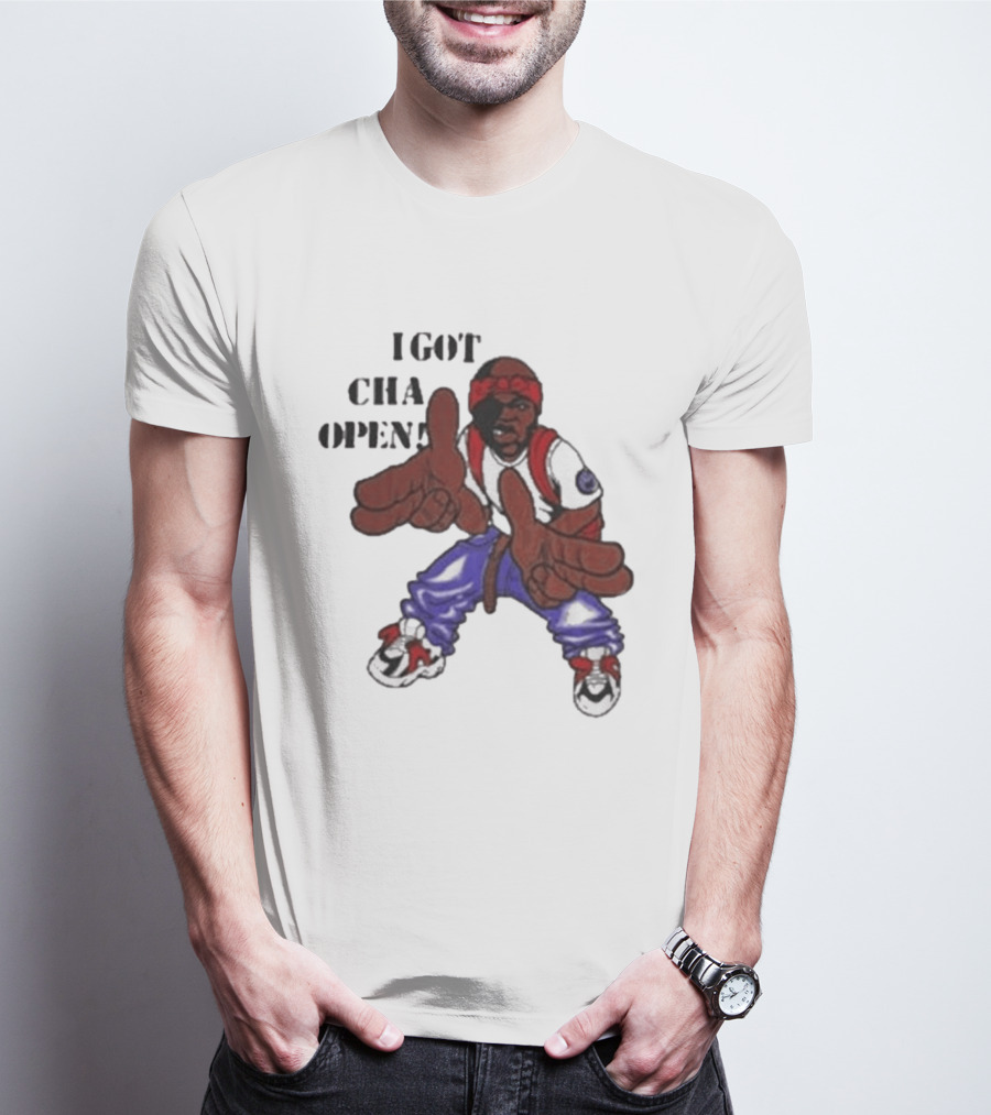 I Got Cha Opin Cartoon Character Graphic Hip Hop T-Shirt