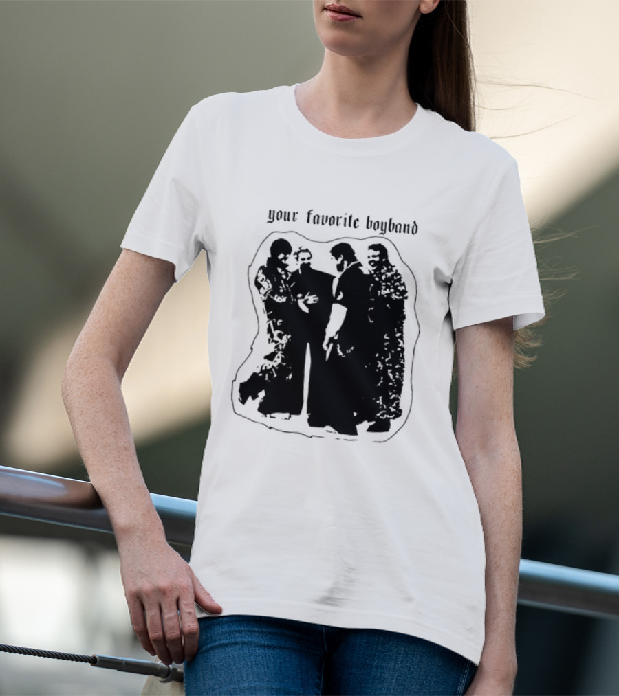 Your Favorite Boyband Silhouette Group Scene T-Shirt