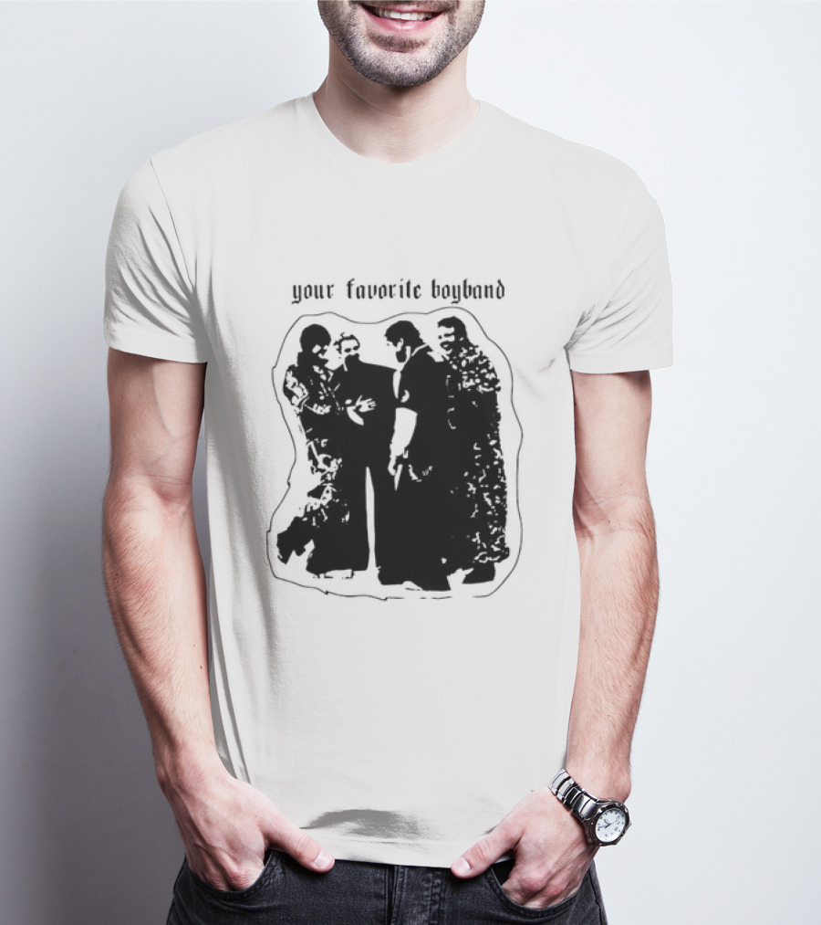 Your Favorite Boyband Silhouette Group Scene T-Shirt