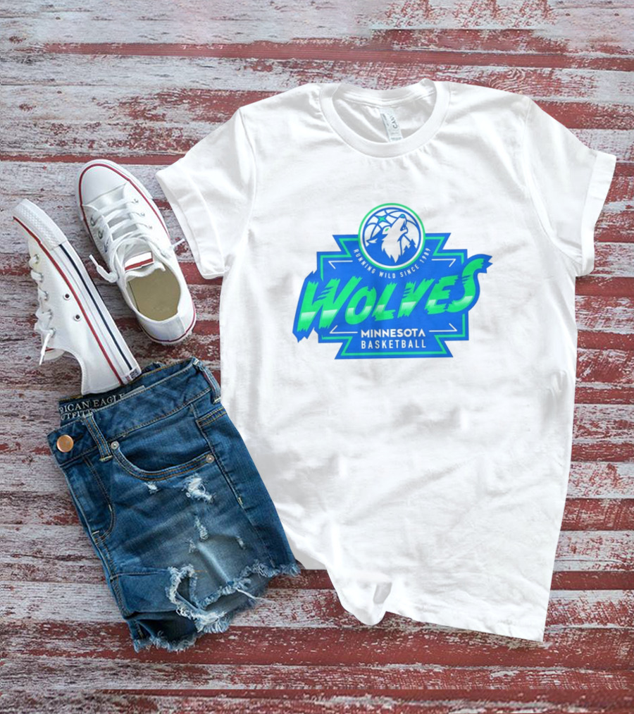 Wolves Minnesota Basketball Running Wild Since 1989 T-Shirt