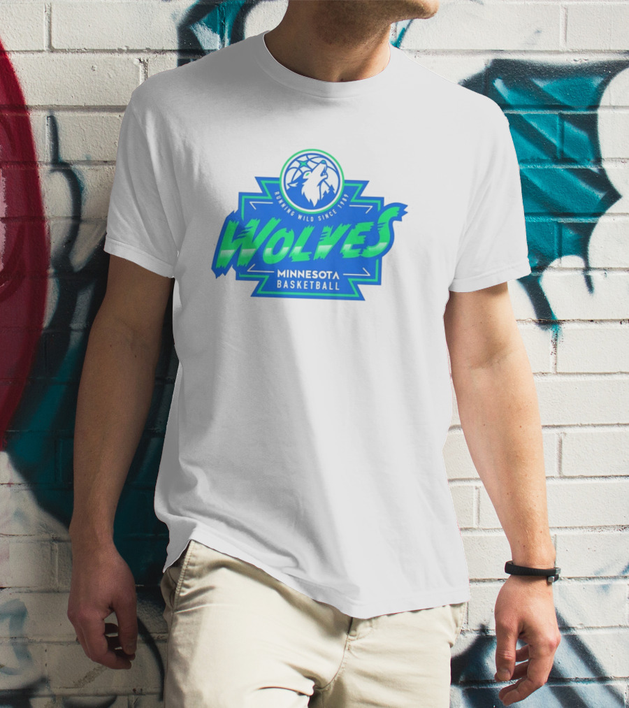 Wolves Minnesota Basketball Running Wild Since 1989 T-Shirt