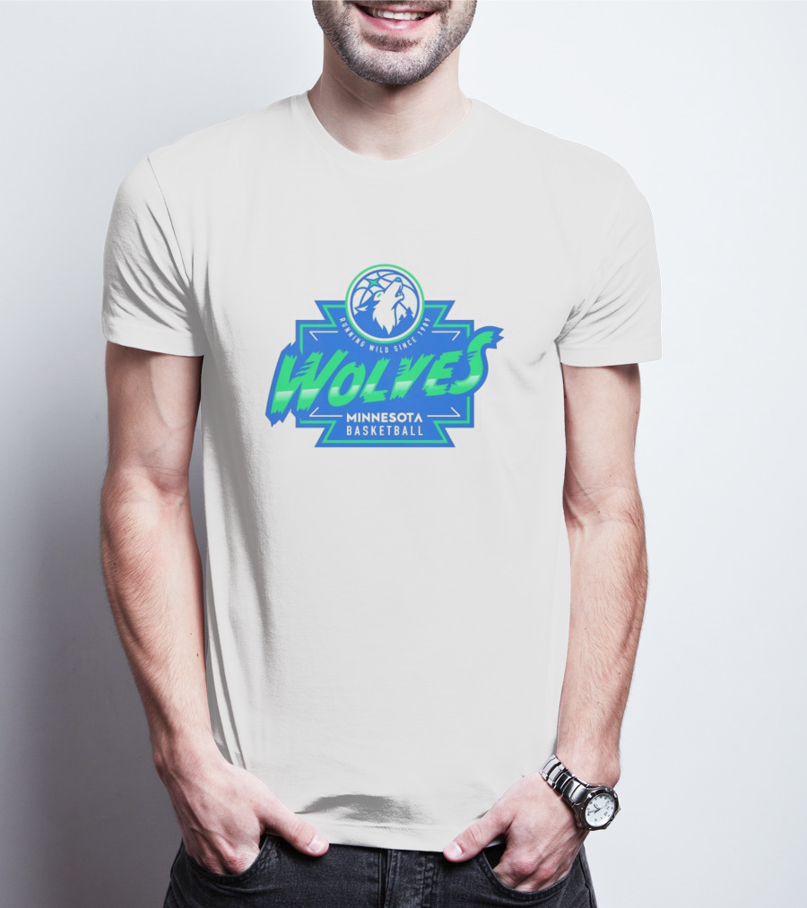 Wolves Minnesota Basketball Running Wild Since 1989 T-Shirt