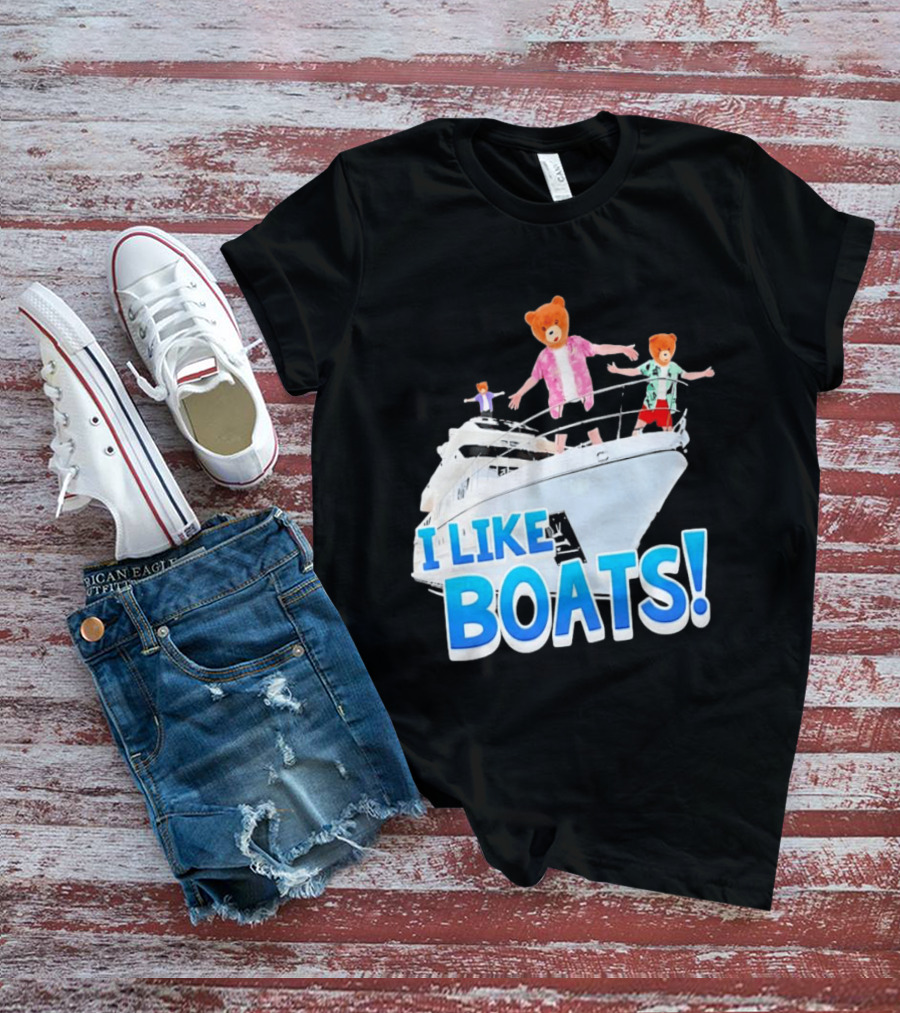 Bearhead I Like Boats Teddy Bears On Yacht T-Shirt