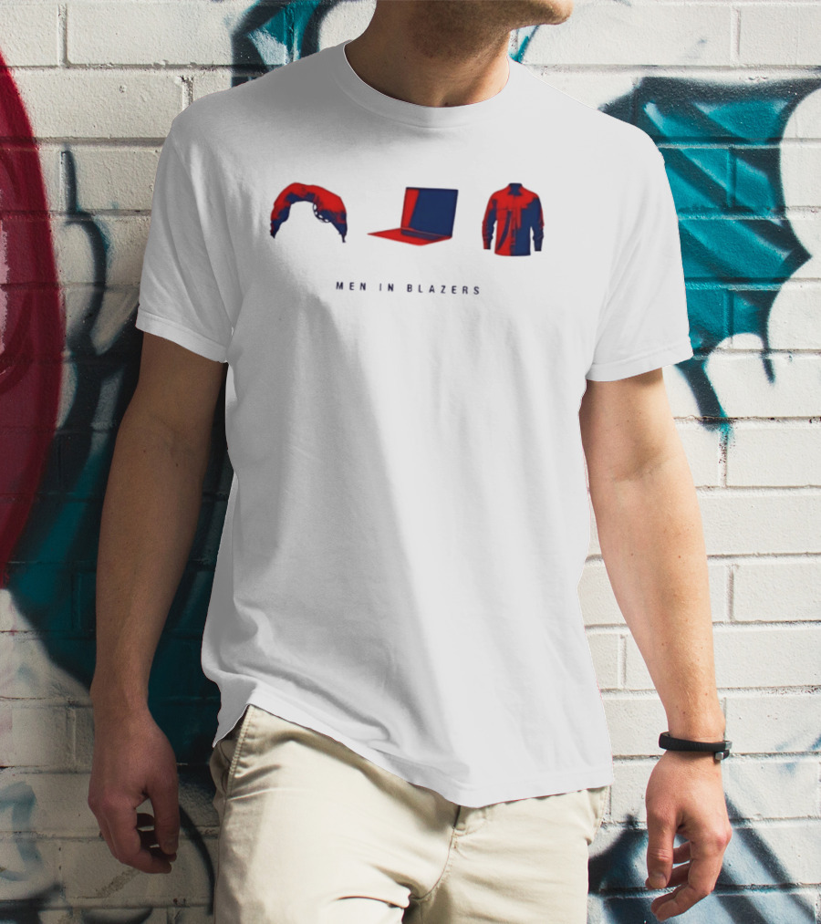 Men In Blazers Hairpiece Laptop Jacket T-Shirt