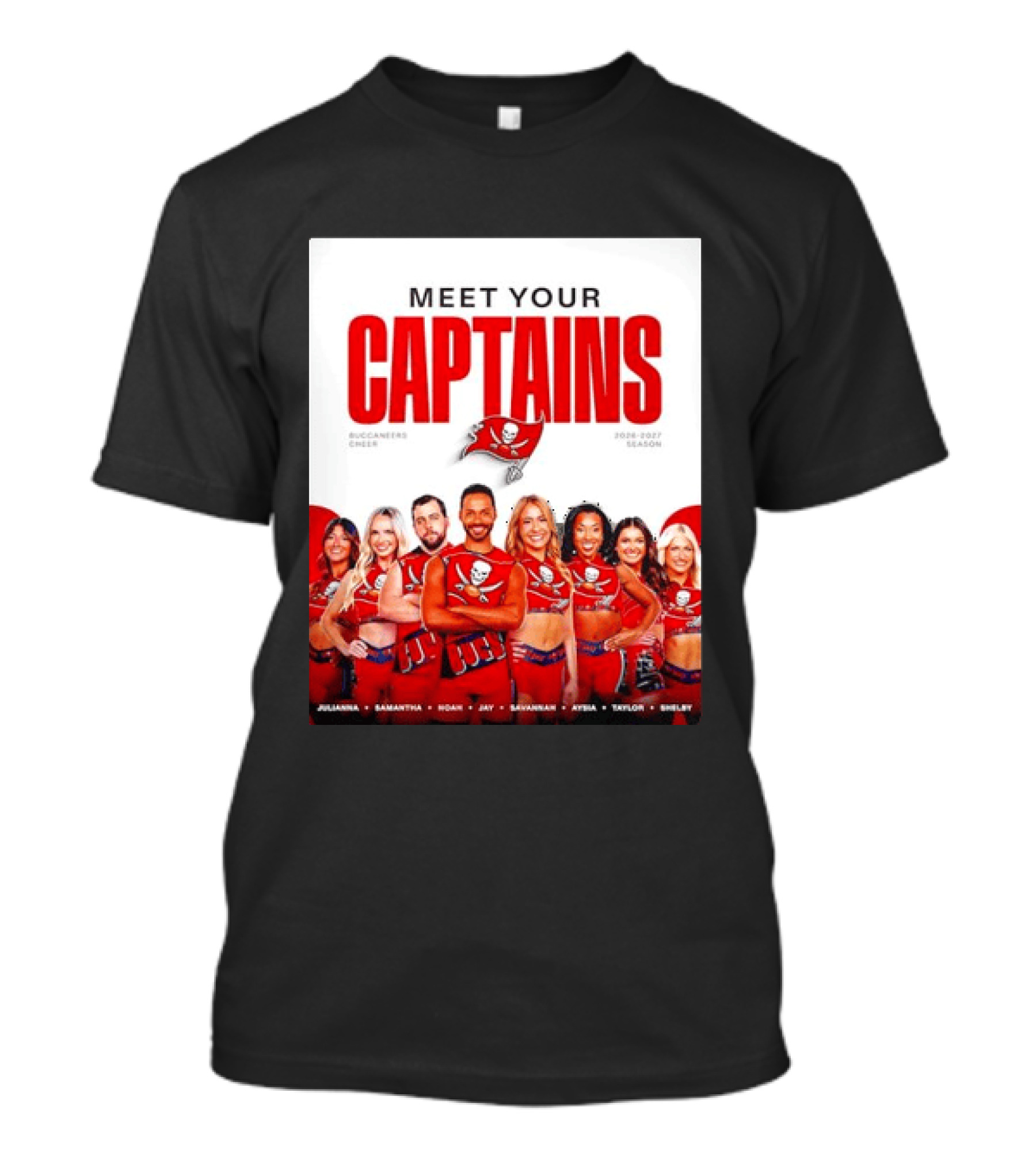 Meet Your Tampa Bay Buccaneers Cheer Captains 2026 2027 Season T-Shirt