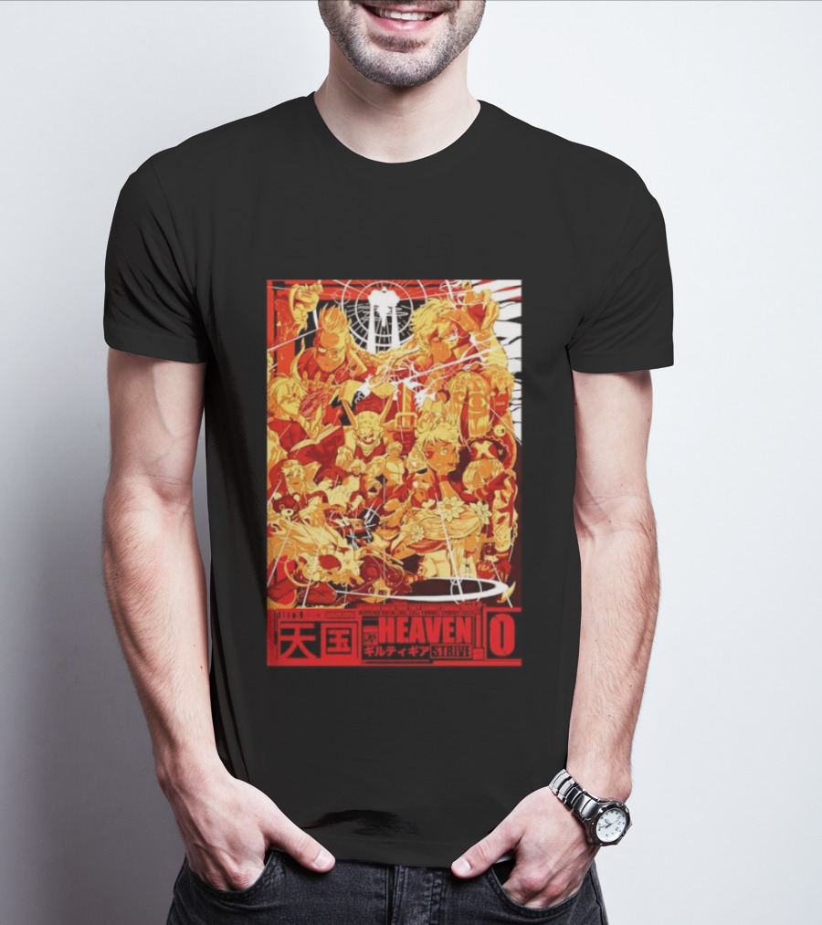 Guilty Gear Strive Characters Sol Badkai Ky Kiske May Ramlethal Heaven 10 Japanese T-Shirt