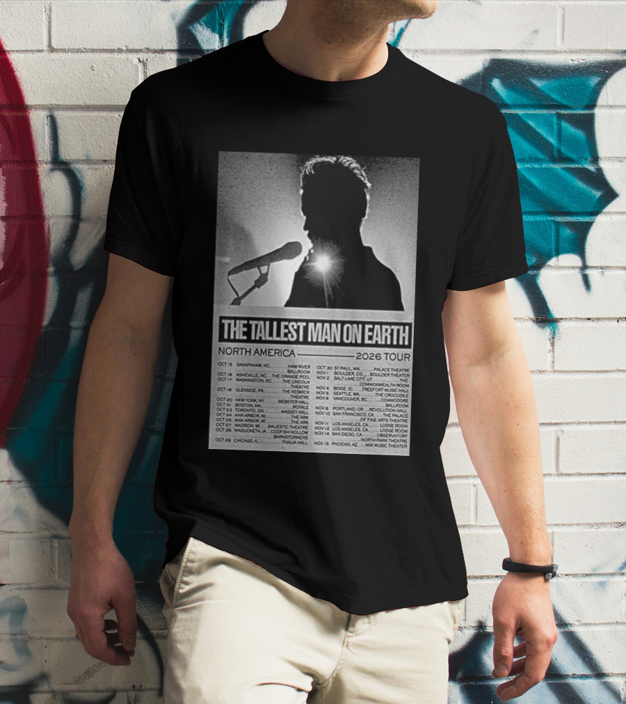 The Tallest Man On Earth North America 2026 Tour Dates T-Shirt