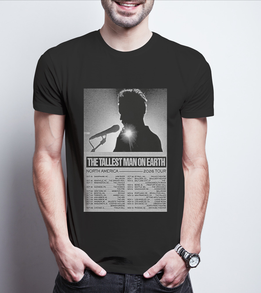 The Tallest Man On Earth North America 2026 Tour Dates T-Shirt